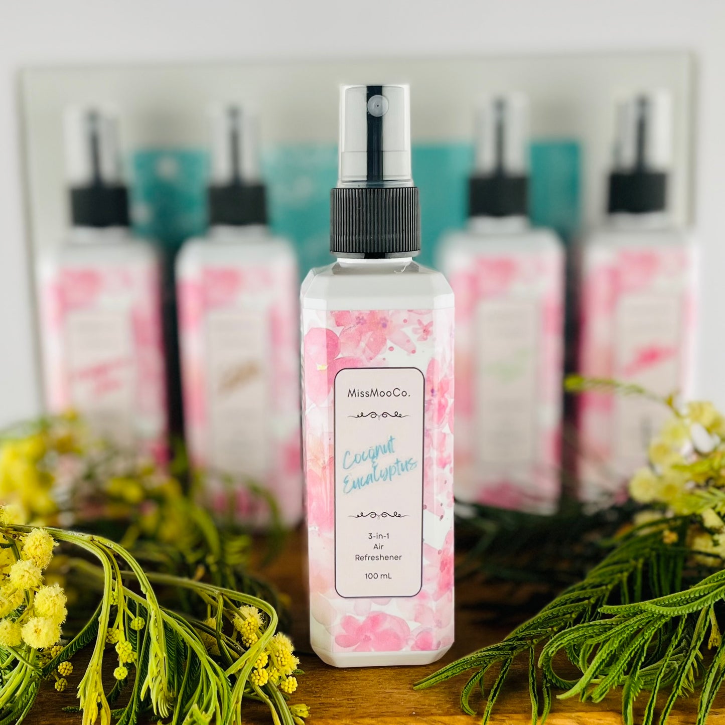 Coconut and Eucalyptus by Miss Moo Co is an Australian-made natural air freshener that eliminates odours at the source. Safe for kids, pets, and eco-conscious homes, crafted with pure essential oils.