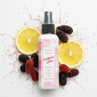 Handcrafted Mulberry and lemon essential oil home spray – Australian-made, clean ingredients