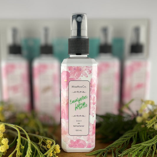 Handcrafted Eucalyptus and lemon myrtle by MissMooCo. – Australian-made natural air freshener, consciously formulated for eco-conscious homes  Odour Eliminator, Australian made